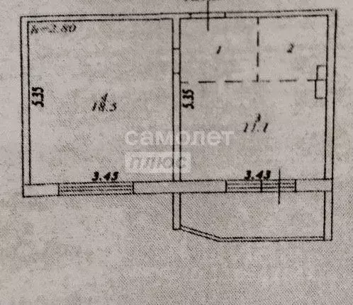1-к кв. Ханты-Мансийский АО, Сургут ул. Иосифа Каролинского, 16 (36.6 ... - Фото 2