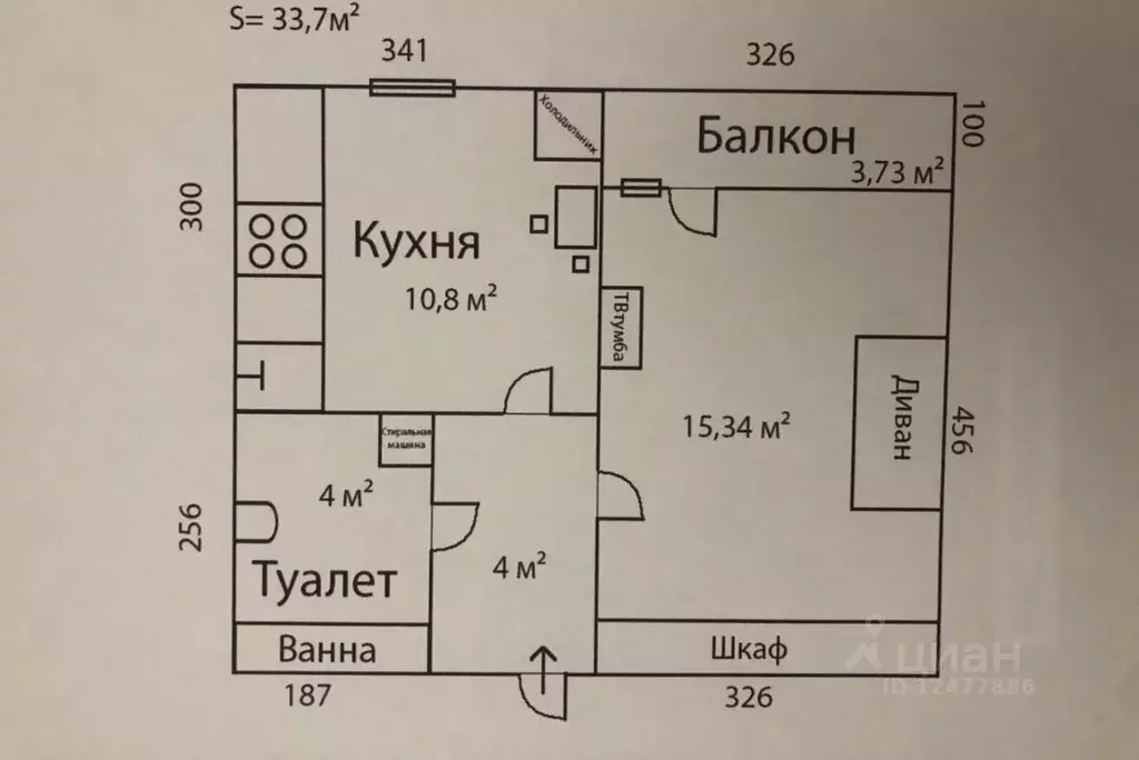1-к кв. Санкт-Петербург Дальневосточный просп., 25к1 (33.7 м) - Фото 2