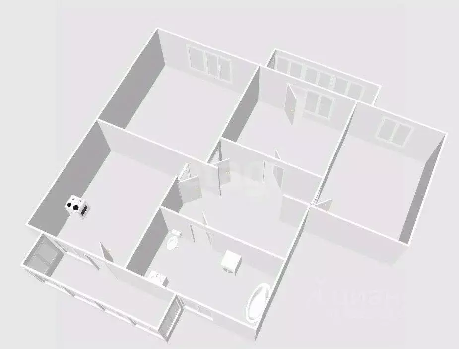 3-к кв. Сахалинская область, Холмск ул. Ливадных (74.3 м) - Фото 2