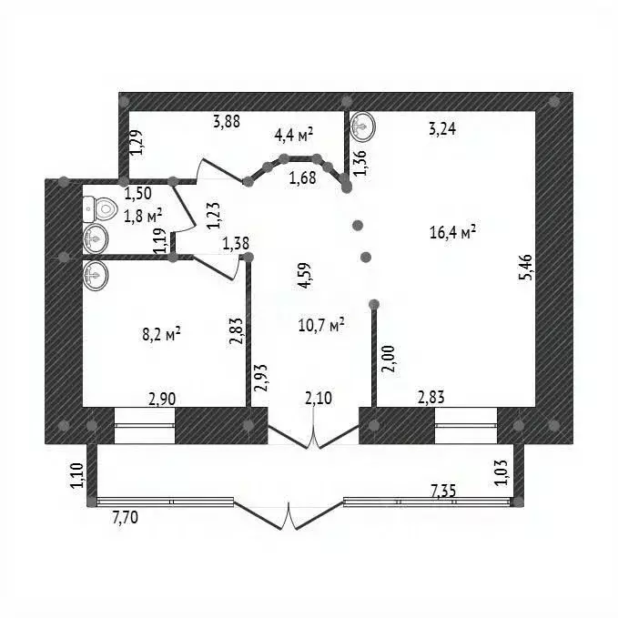 Офис в Башкортостан, Уфа просп. Октября, 52 (42 м) - Фото 2