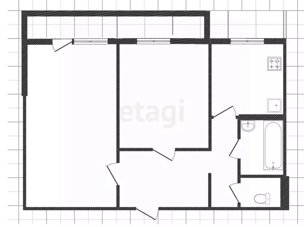 2-к кв. Липецкая область, Липецк 15-й мкр, 29 (49.6 м) - Фото 1