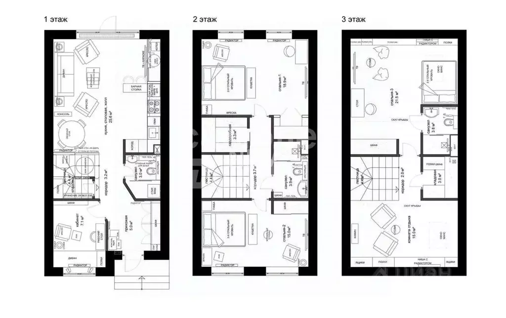 Таунхаус в Московская область, Домодедово городской округ, д. ... - Фото 2