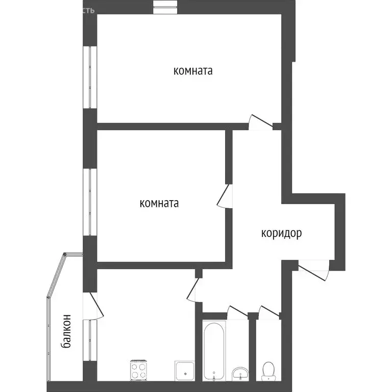 2-комнатная квартира: Воронеж, улица Айвазовского, 2В (66.4 м) - Фото 1