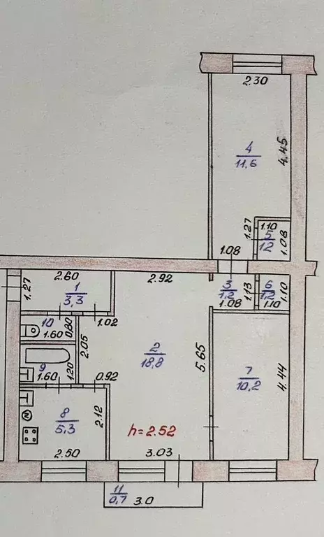 3-к кв. Калужская область, Белоусово Жуковский район, Мирная ул., 3 ... - Фото 1