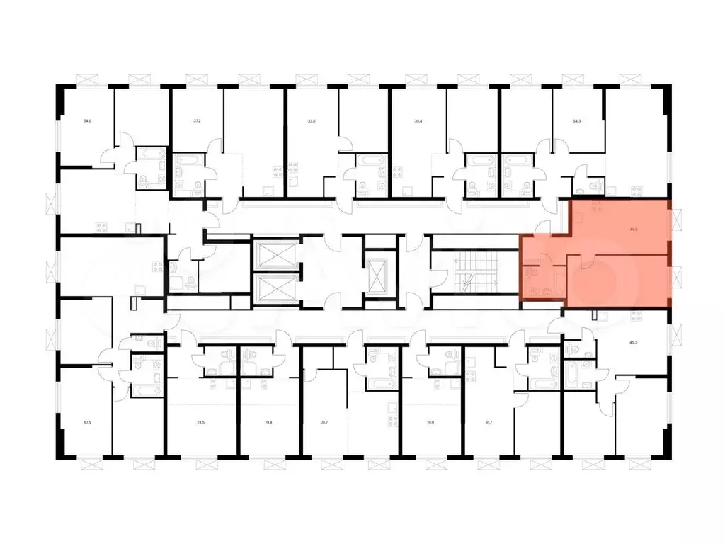 1-к. квартира, 40,5 м, 22/25 эт. - Фото 1