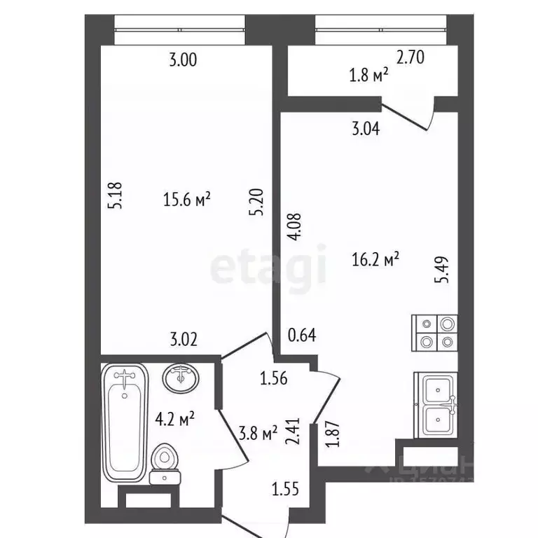 1-к кв. Санкт-Петербург Ремесленная ул., 15 (39.8 м) - Фото 2