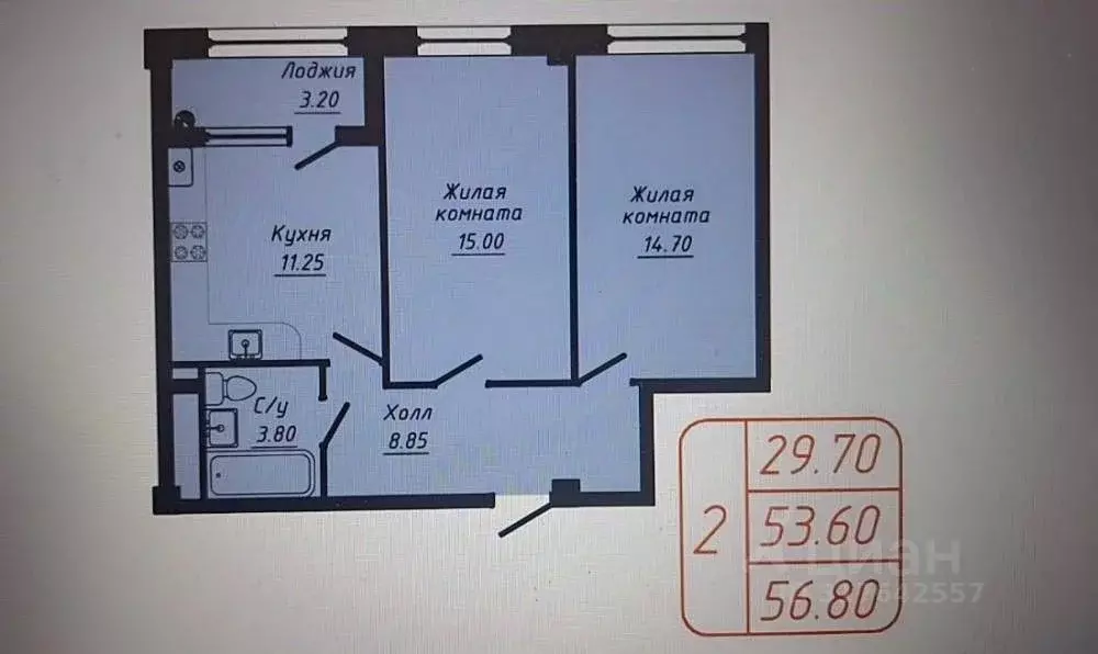 2-к кв. Ставропольский край, Кисловодск ул. 40 лет Октября, 37 (56.8 ... - Фото 0