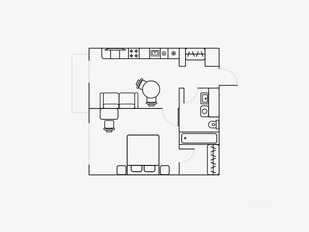 2-к кв. Свердловская область, Екатеринбург ул. Шаумяна, 24 (40.0 м) - Фото 1