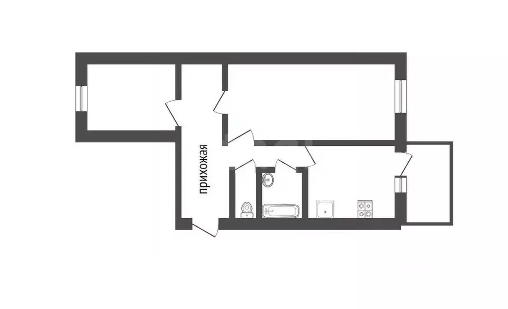 2-к кв. Белгородская область, Белгород просп. Ватутина, 22б (57.5 м) - Фото 2