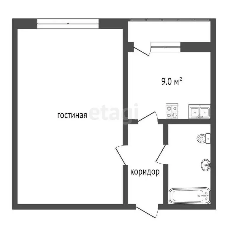 1-комнатная квартира: Анапа, улица Адмирала Пустошкина, 10 (37.8 м) - Фото 0