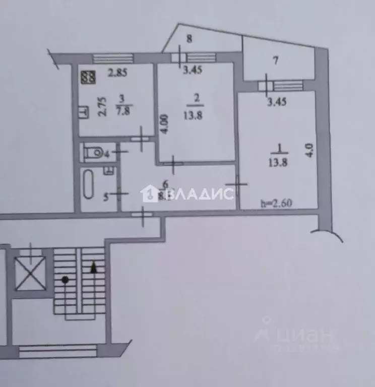 2-к кв. Пензенская область, Пенза просп. Строителей, 154 (55.9 м) - Фото 2