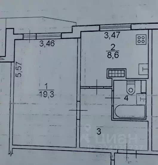 1-к кв. Ханты-Мансийский АО, Нижневартовск ул. Мира, 27/2 (38.7 м) - Фото 1