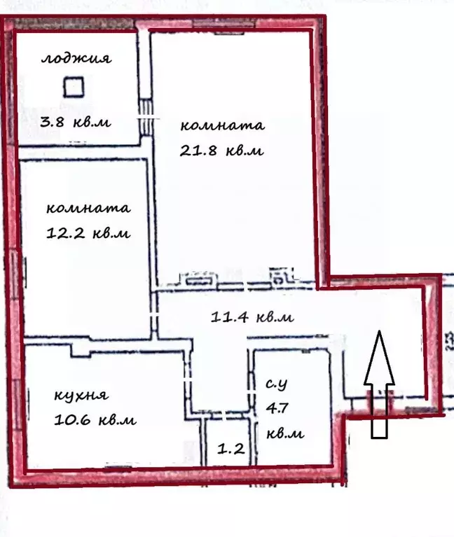 2-к кв. Калининградская область, Калининград ул. Олега Кошевого, 13 ... - Фото 2