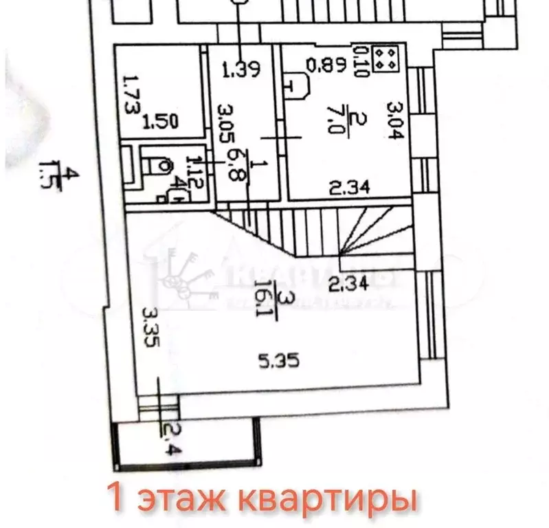 3-к. квартира, 68,7 м, 7/8 эт. - Фото 0