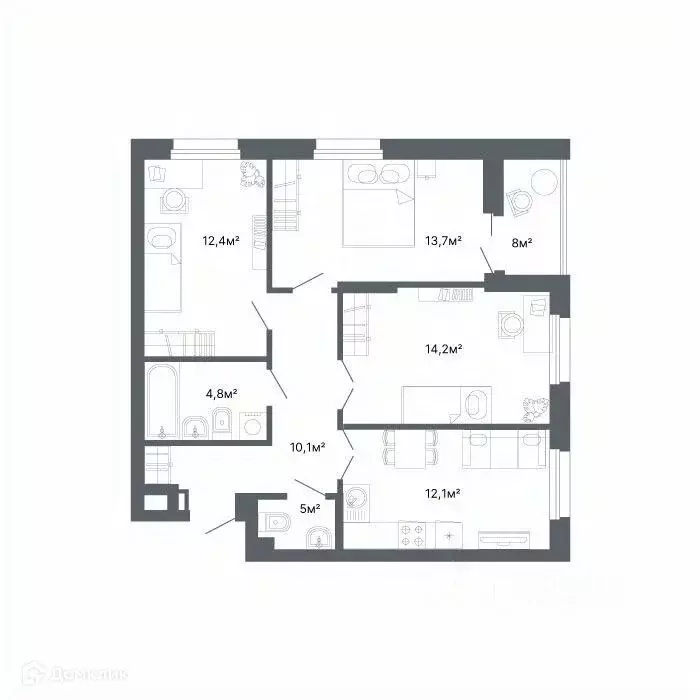 Продаётся 3-к квартира, 69.1 м - Фото 1