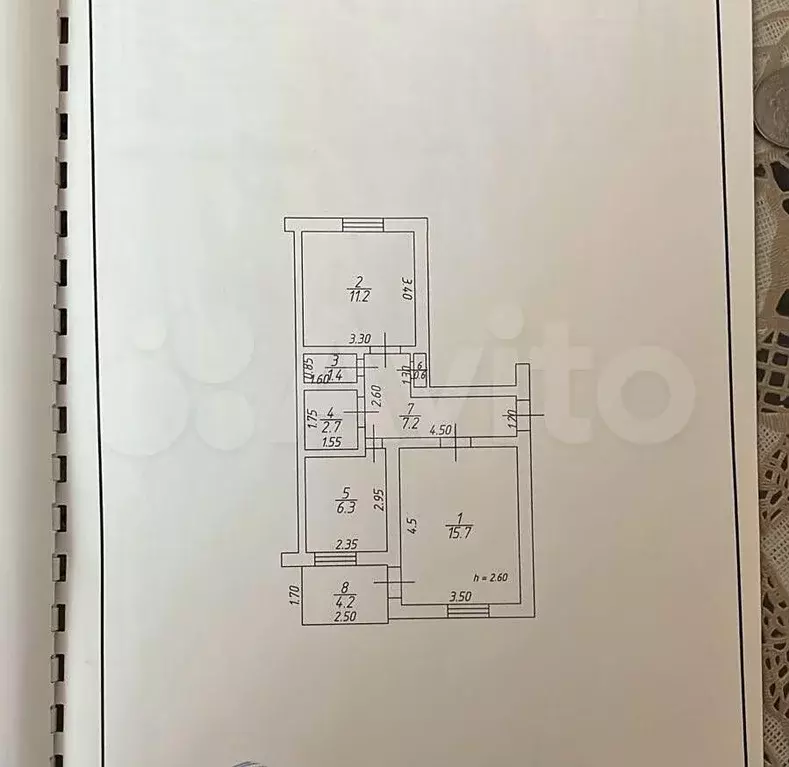 2-к. квартира, 50 м, 4/5 эт. - Фото 0