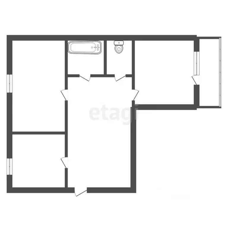 2-к кв. Амурская область, Благовещенск ул. Воронкова, 24 (49.5 м) - Фото 1