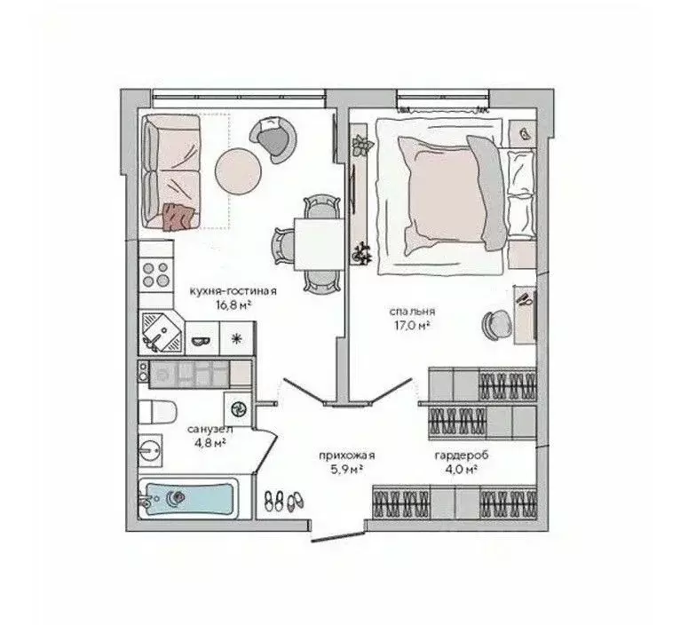 1-к кв. Крым, Судак ул. Инициативных, 80 (48.5 м) - Фото 1