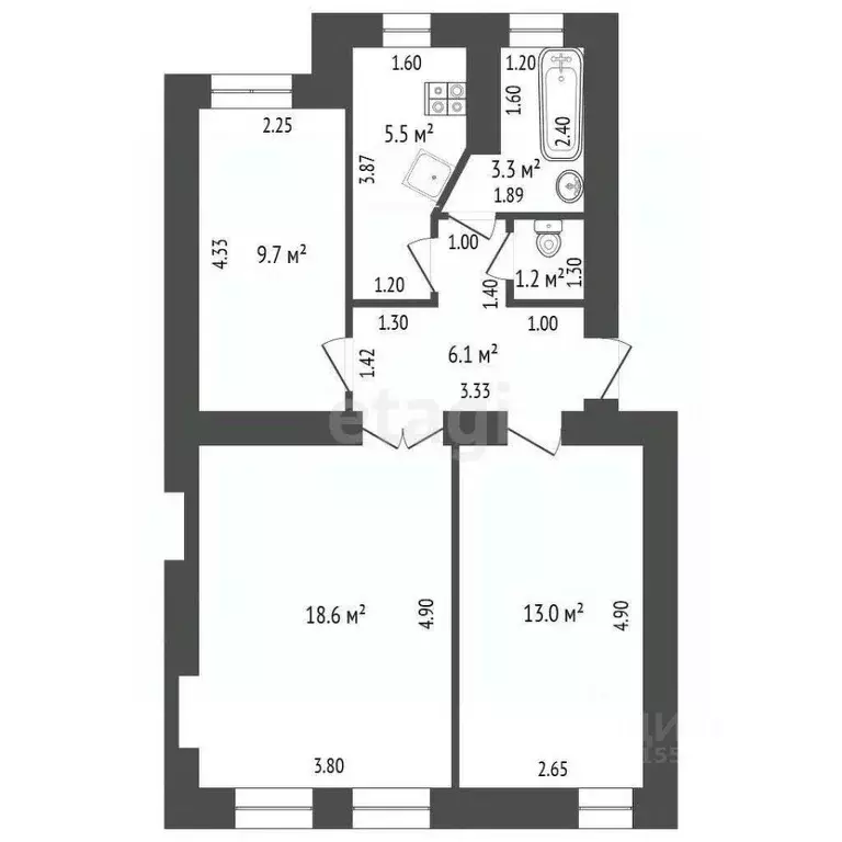 Торговая площадь в Самарская область, Самара ул. Победы, 96 (60 м) - Фото 1