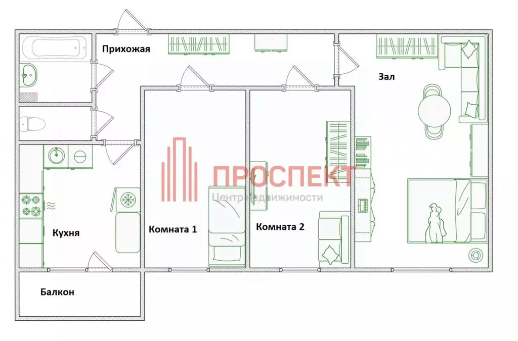 3-к кв. Пензенская область, Пенза ул. Сузюмова, 9 (62.9 м) - Фото 1