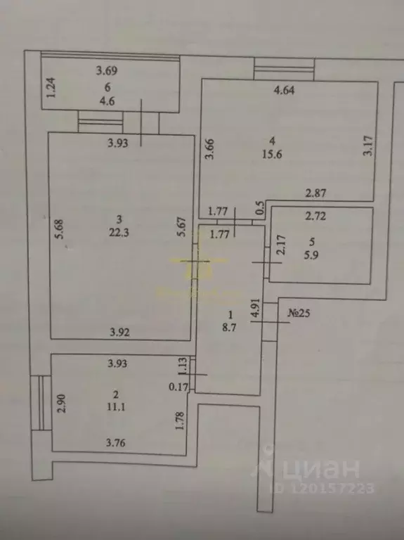 2-к кв. Башкортостан, Октябрьский ул. Клинова, 7 (63.0 м) - Фото 1