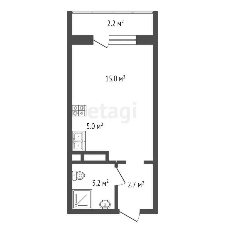 Квартира-студия: Анапа, Анапское шоссе, 18к1 (25.9 м) - Фото 1
