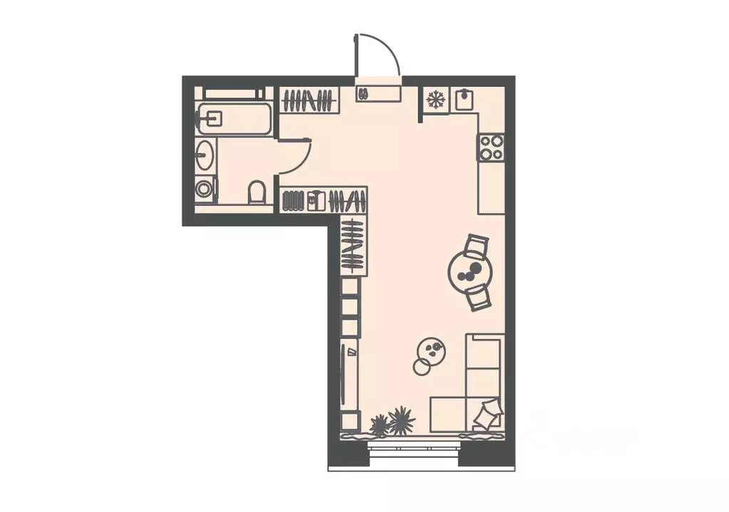 Студия Пензенская область, Пенза Велларт Сити жилой комплекс (36.2 м) - Фото 2