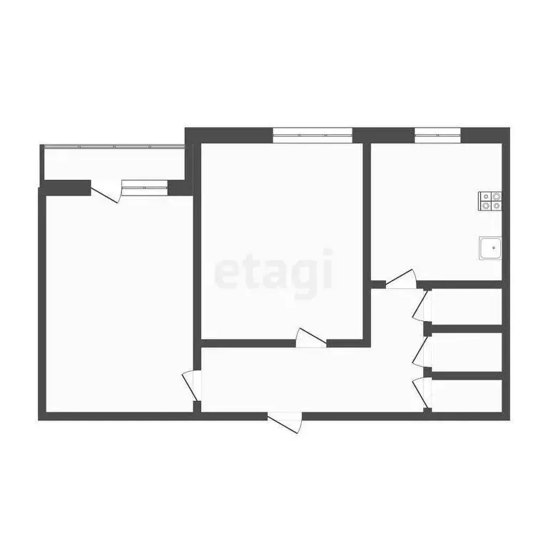 2-комнатная квартира: Воронеж, микрорайон Тенистый, Чуйская улица, 7 ... - Фото 1