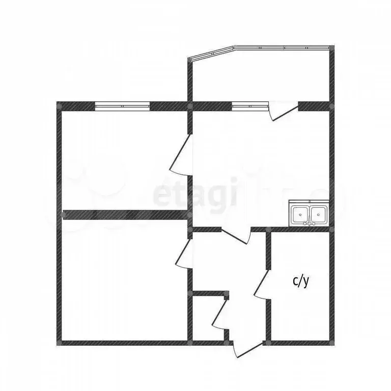 1-к. квартира, 47 м, 3/10 эт. - Фото 0