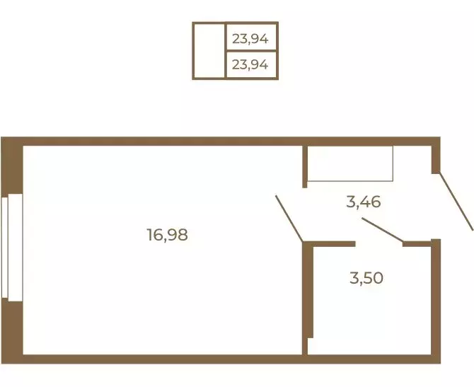 Квартира-студия: Сертолово, ЖК Новая История (23.94 м) - Фото 2