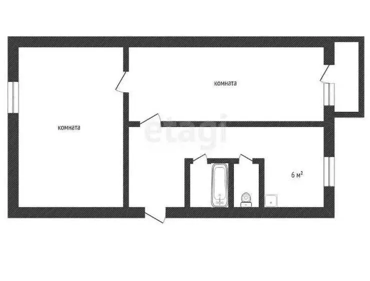 2-комнатная квартира: Черногорск, Советская улица, 32 (44 м) - Фото 1