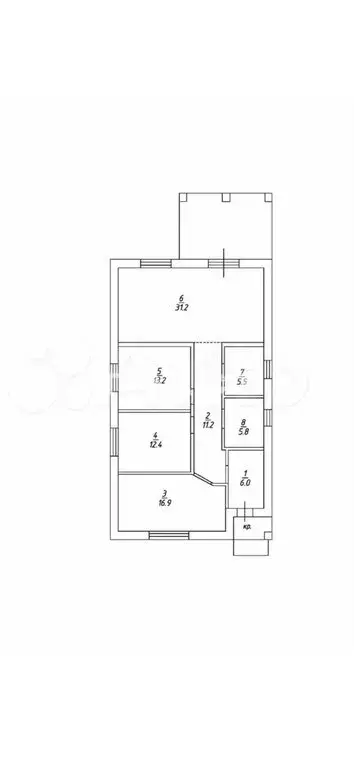 Дом в село Ямное, улица имени Батухтина, 26 (125 м) - Фото 1