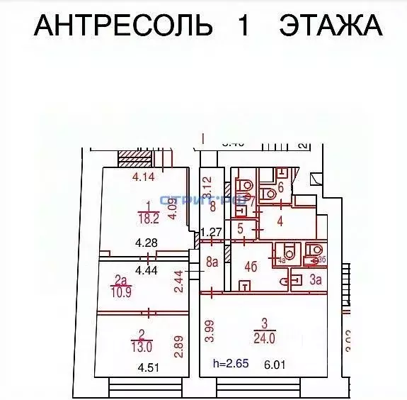 Помещение свободного назначения в Москва Благовещенский пер., 3С1 (94 ... - Фото 1