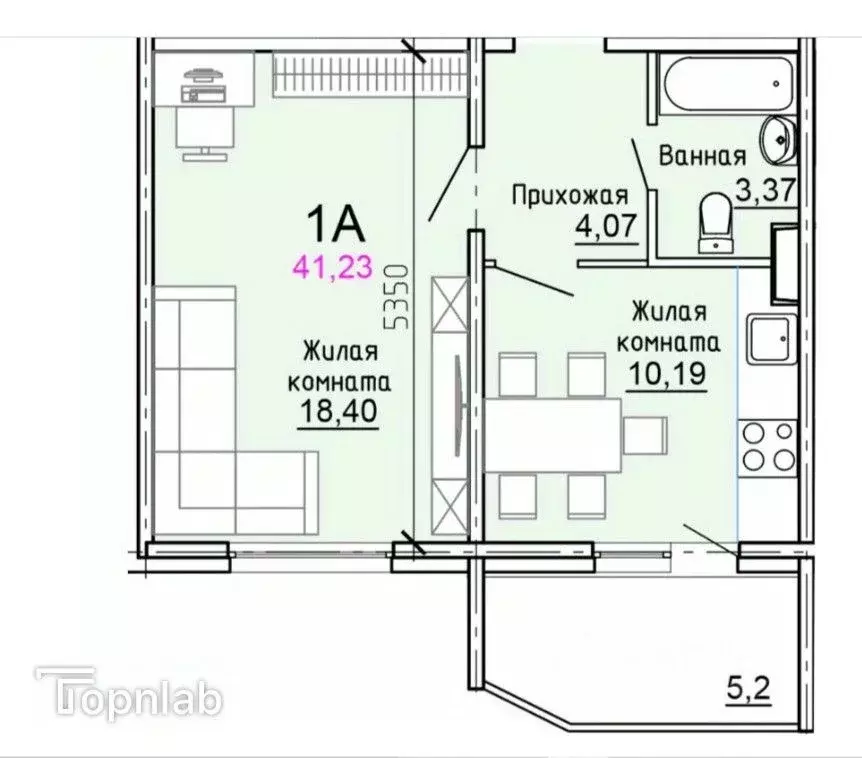 1-к кв. Московская область, Солнечногорск городской округ, Голубое пгт ... - Фото 1