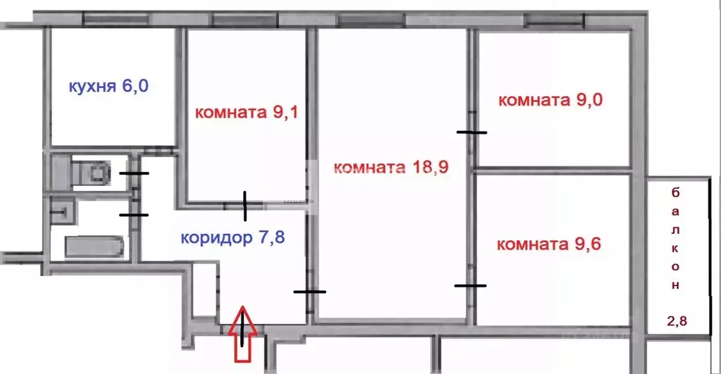 4-к кв. Москва ул. Сталеваров, 10К1 (66.0 м) - Фото 1