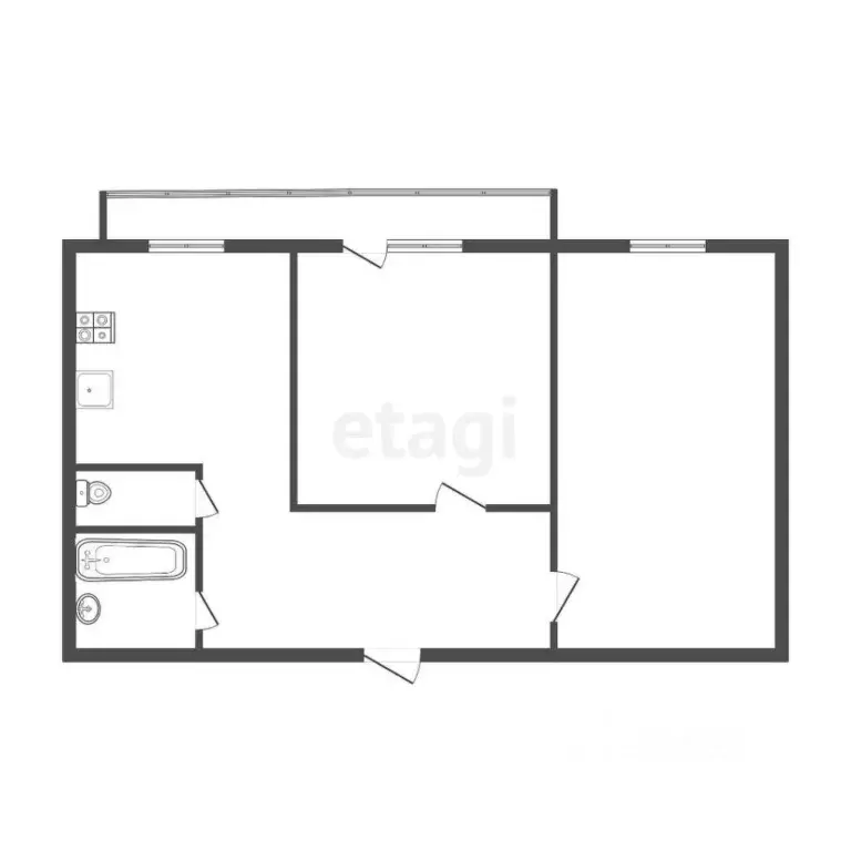 2-к кв. Тульская область, Тула ул. Макаренко, 19к3 (47.5 м) - Фото 2