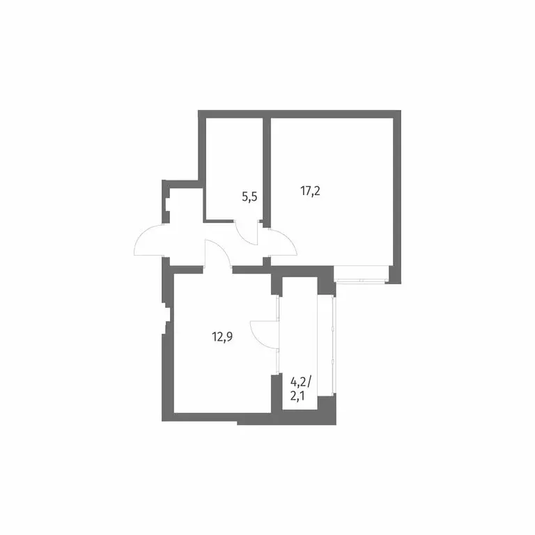 1-комнатная квартира: Новоселье, Невская улица, 3 (42.7 м) - Фото 1