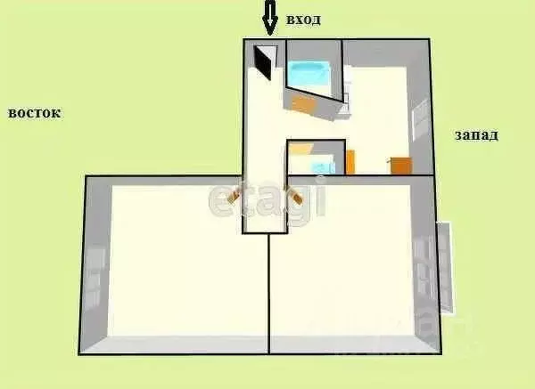 2-к кв. Сахалинская область, Анивский городской округ, с. Мицулевка ... - Фото 2