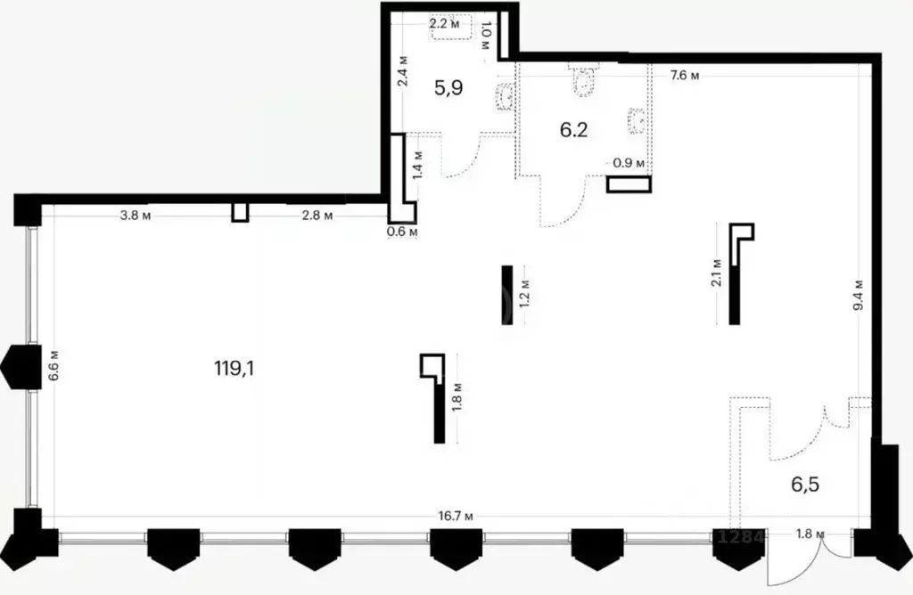 Торговая площадь в Москва Матвеевский Парк жилой комплекс, 4.5 (138 м) - Фото 2