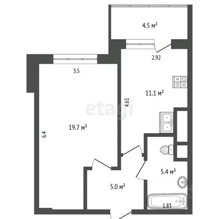 1-к кв. Московская область, Химки Сходня мкр, Первомайская ул., 59 ... - Фото 1
