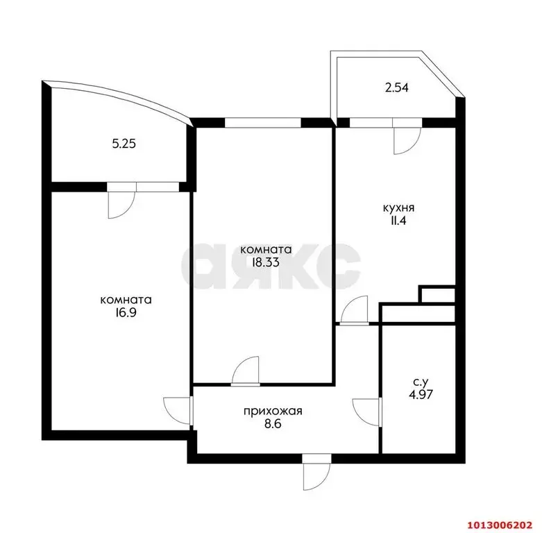 2-комнатная квартира: Краснодар, Командорская улица, 15/1 (68 м) - Фото 0