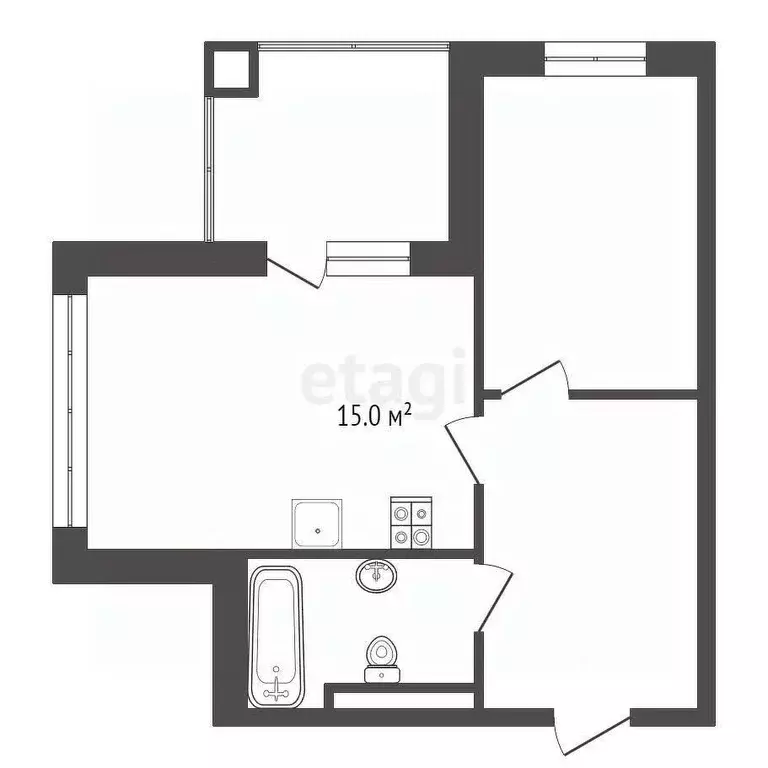 2-к кв. Крым, Ялта ул. Дражинского, 48 (53.2 м) - Фото 1