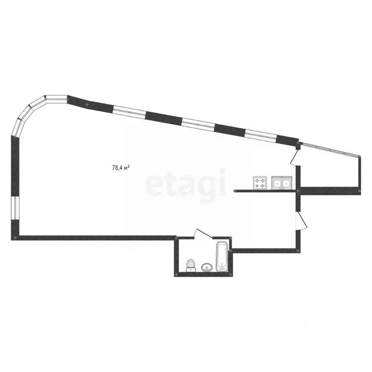 3-к кв. Башкортостан, Уфа Бакалинская ул., 33/2 (78.4 м) - Фото 2