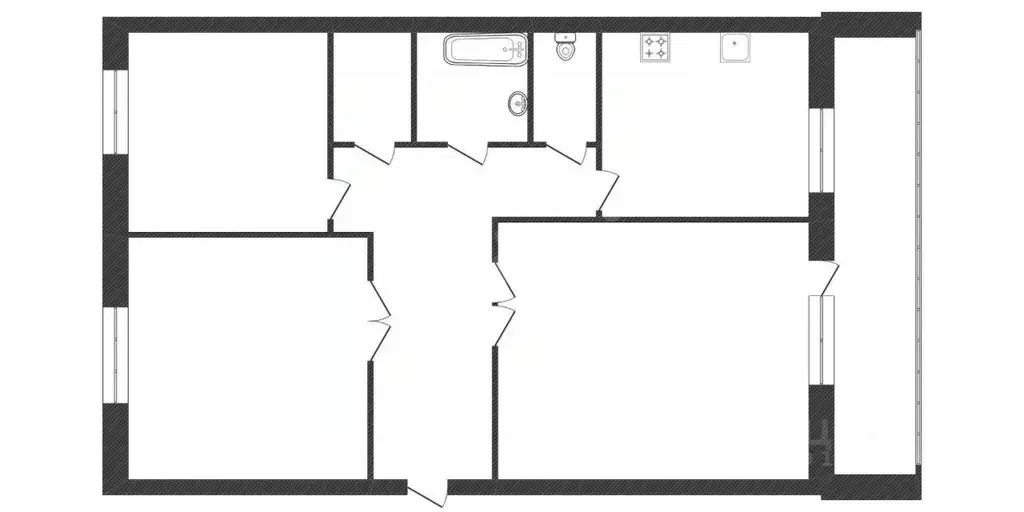 3-к кв. Курганская область, Курган Энергетики жилрайон, Кулацкий мкр, ... - Фото 2