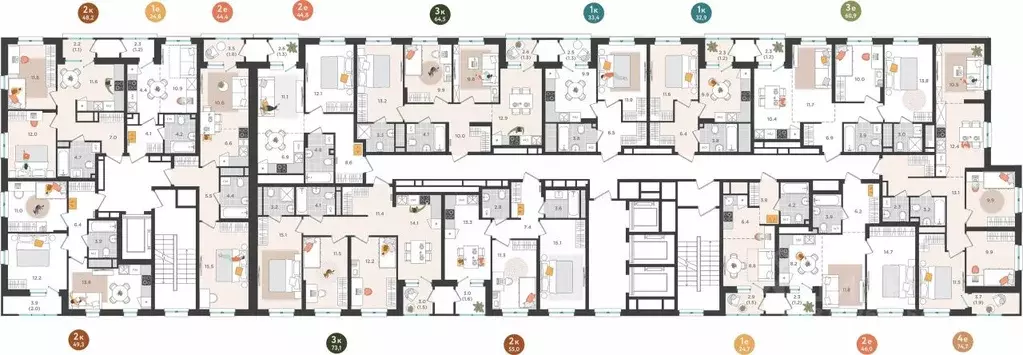 3-к кв. Пермский край, Пермь ул. Куфонина, 1 (64.5 м) - Фото 1