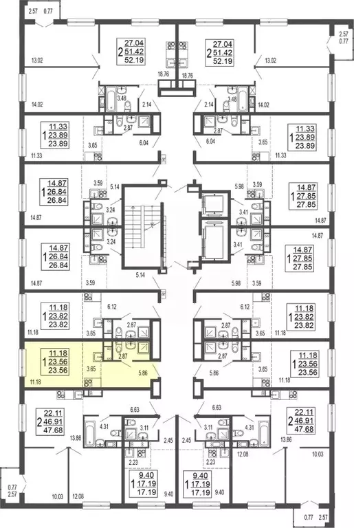 Студия Московская область, Лыткарино 6-й мкр, 15Д (24.1 м) - Фото 1