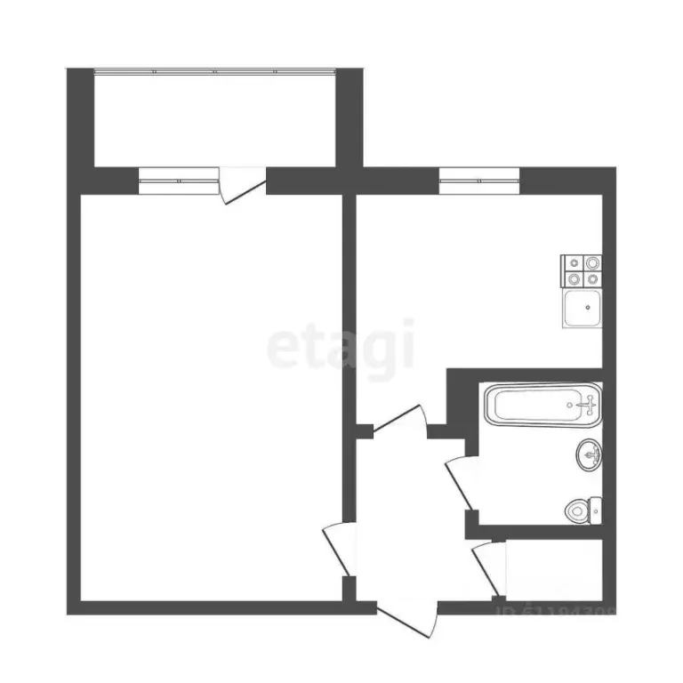 1-к кв. Мордовия, Саранск ул. Воинова, 28 (37.1 м) - Фото 2