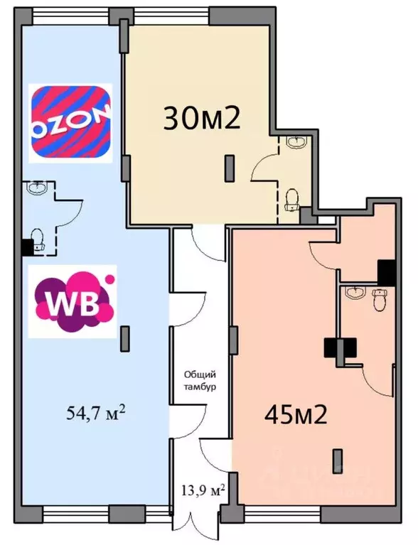 Помещение свободного назначения в Москва бул. Веласкеса, 1к1 (45 м) - Фото 2