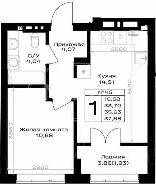 1-к кв. Калининградская область, Гурьевск ул. Героя России ... - Фото 2