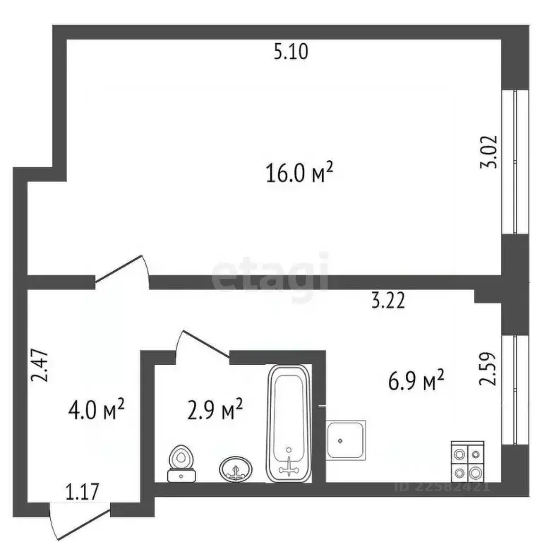 1-к кв. Удмуртия, Ижевск Школьная ул., 64 (31.1 м) - Фото 1